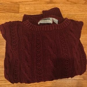 Vintage burgundy chunky American eagle sweater
